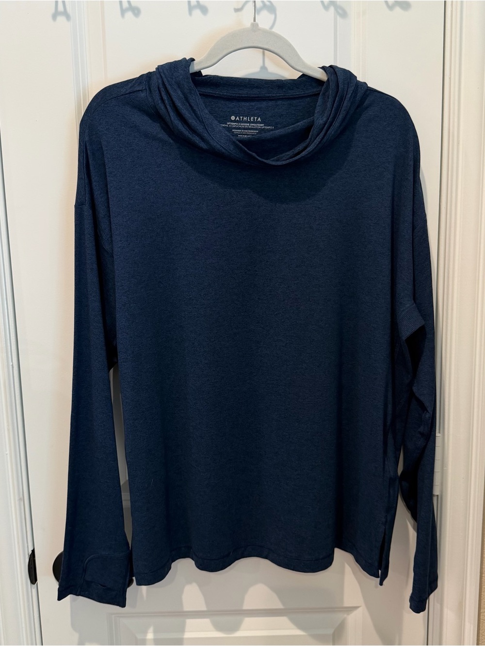 Athleta Uptempo Elevate Hoodie Sweatshirt Goodnight Nora Heather